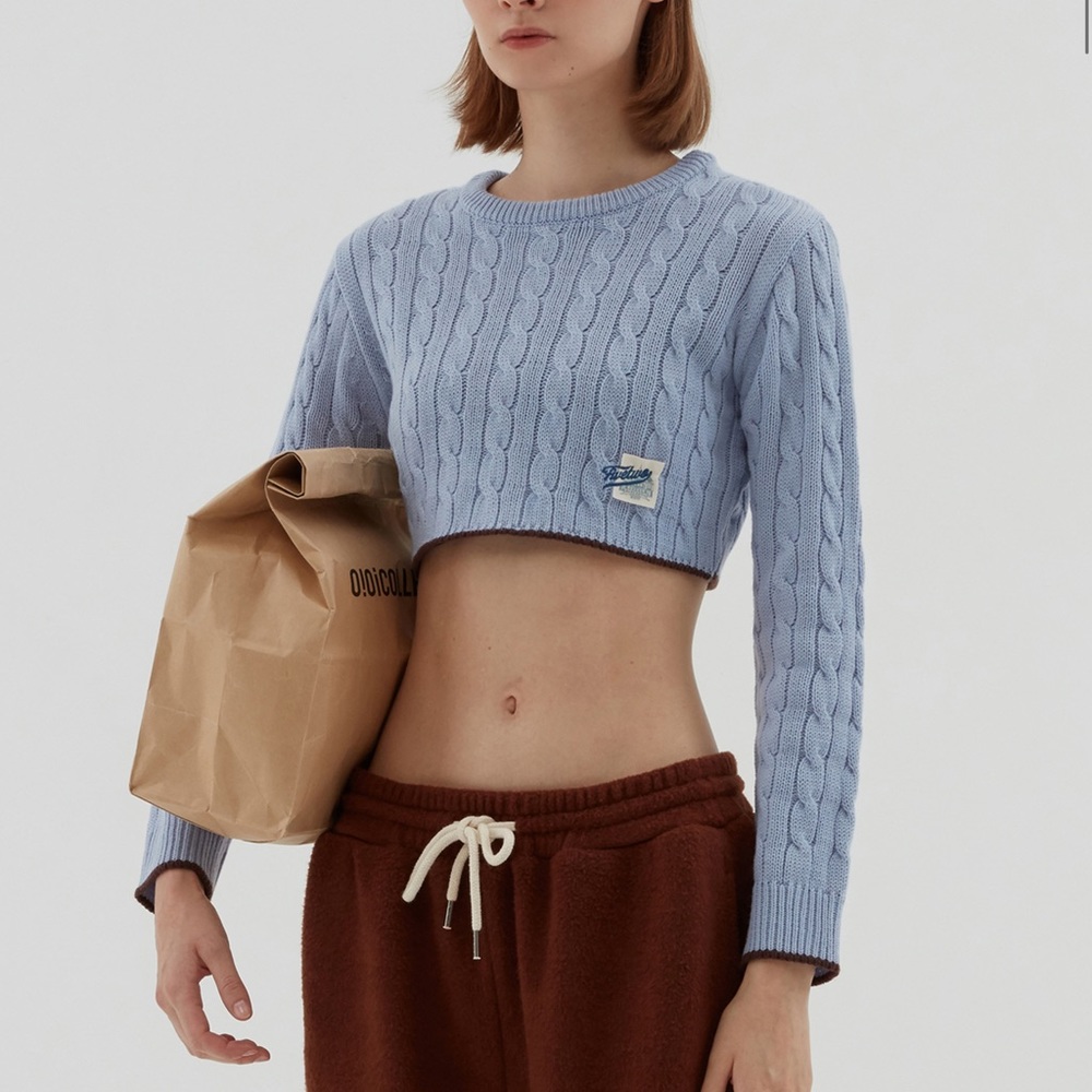 O!Oi/OiOi Cable Knit Sweater (S)